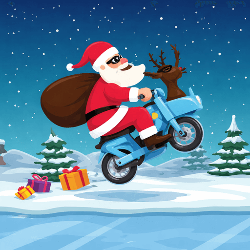 how to play Santa On Wheelie Bike